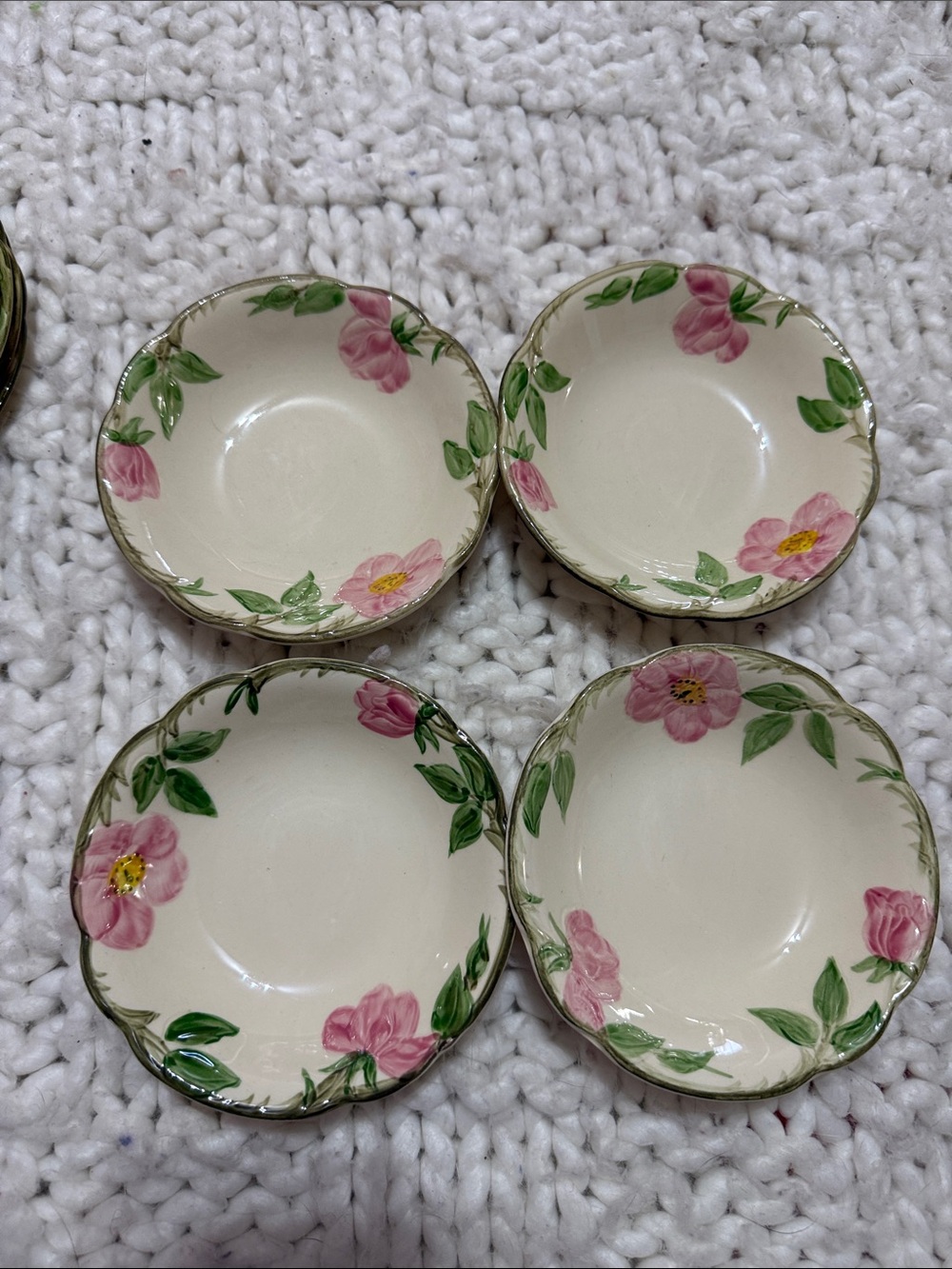 4 Berry Bowls FRANCISCAN DESERT ROSE USA 5”